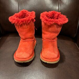 UGG Red Bow Boots, Toddler size 9.